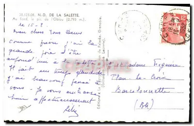 Pic de l'Obiou — Vista panoramica — Edizione La Châgogne, Losanna — Verso