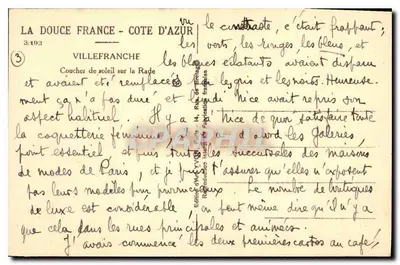 Villefranche-sur-Mer — Tramonto sulla Rada — Yvon, n°7 — Verso