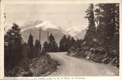Font-Romeu (Pyr.-Or.) — A Vista do Cambre d'Aze vista da Estrada do Ermitage — Cim