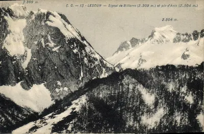 Sinal de Billarre (2.309 m.) e pico de Anie (2.504 m.) — Lescun — C.C. 13