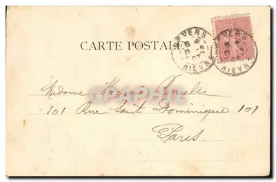 Nevers — A Catedral — Coleção G. Guérot, No. 18 — Verso