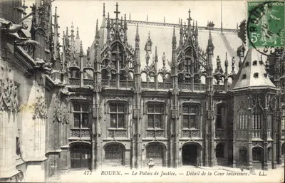 Rouen — Pałac Sądowy — Szczegółowy widok wnętrza dworca — LL. — N° 477