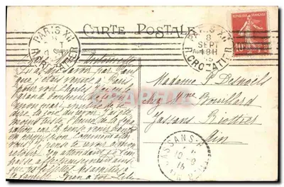 Paryż (IV) - Katedra Notre-Dame - Most Cytadeli — Wydawca E. F. Paryż, nr 207 M — Rewers