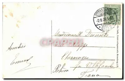 Strasburg — Katedra — widok fasady i dzwonnicy — wydawca E. Luby, Strasburg, n° 471 — Rewers