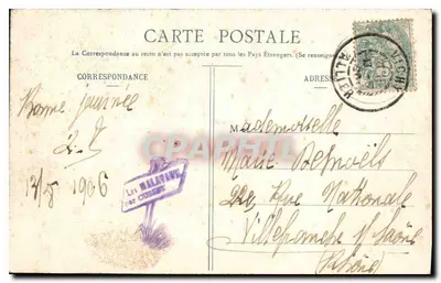 Environs de Vichy — Passage à gué des Malavaux — Collection G. D. — Verso