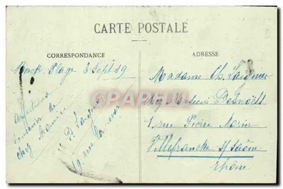 Berck-Plage - Visão da Praia, lado norte, tirada no meio do mar — T. G., Tabac, 30, rue Carnot — Verso