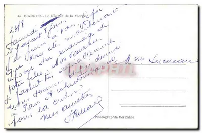 Biarritz - Le Rocher de la Vierge — Photographie Véritable — n°45 — Verso