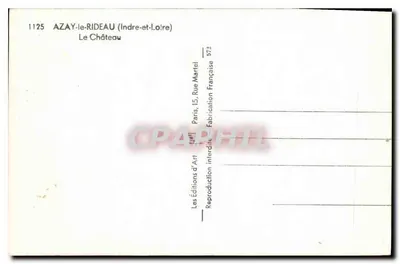 Azay-le-Rideau (Indre-et-Loire) — O Castelo — Les Éditions d'Art — Verso