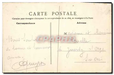 Paryż — Rue de Castiglione — widok ulicy z samochodami i pieszymi — B. F., Paryż, n°33 — Rewers