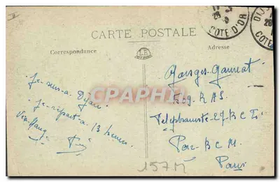 Dijon — Place Darcy i statua Rude — wydawca anonimowy, n° 26 — Rewers
