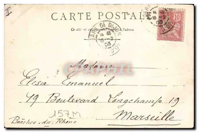 Stara pocztówka Dijon Plave Ducs de Bourgogne — Rewers