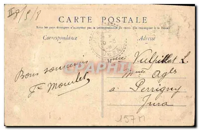 Dijon, w nocy. Wieża Szkoły Prawa. Stary Belfer — Wydawnictwo Ménagère — Rewers