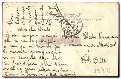 Dijon — Plac Książąt i Wieża Ratusza — Wydawca R. Dijon, nr 9 — Rewers