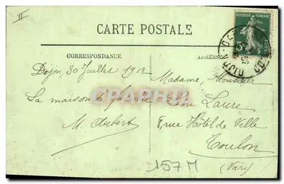 Dijon — Dom Kariatyd — LL ulica Chaudronnerie — wydawca AUBERT n°26 — Rewers