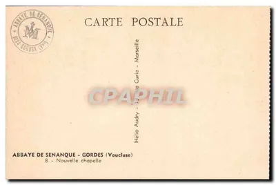 Abbaye de Senanque — Nowa kaplica — Abbaye de Senanque — Rewers