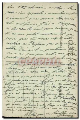 Bilhete postal antigo Place Darcy Fontaine du Rosoir Dijon — Verso