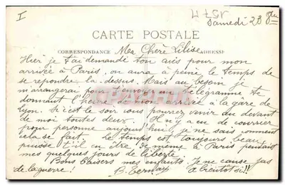 Dijon — Chaumière przy Arquebuse — Aubert, wyd., Dijon — Rewers