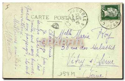 Dijon — Igreja de Nossa Senhora — fileira de falsas gárgulas decorando a fachada — editor não identificado, n° de série 123 — Verso