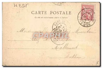 Dijon — Święta Bénigne, widok z Gare du P.L.M. — Rewers