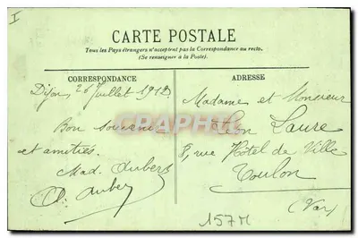 Dijon — Het Park Darcy — LL. — n°197 — Achterkant