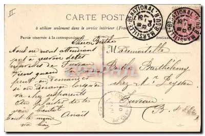 Marseille - La Joliette — porto com cargas e navios — G.M. 98 — Verso