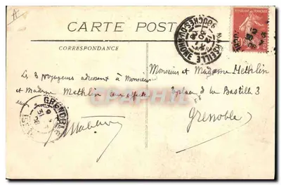 Marseille — La Joliette. Le Quai d'Embarquement — éditeur imprimeur non visible, n° de série 882 — Verso
