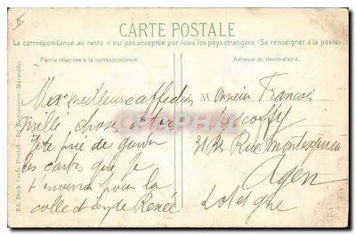 Marseille. Porto de La Joliette (Vista Geral) — Ed. Deck, Marseille, n°4 — Verso