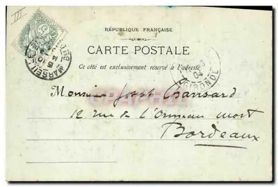 Marseille — Przystanie do transatlantyków — Wydawca E. Lacour, 19, rue Thubaneau, n° 966 — Rewers