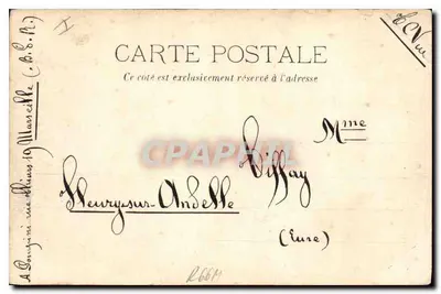 Cartolina d'epoca Porto di La Joliette Marsiglia — Verso