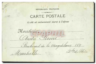 Marselha — Calado de Embarque dos Transatlânticos — Fototipo E. Lacour, 10, rue Toubaneau, n° 966 — Verso