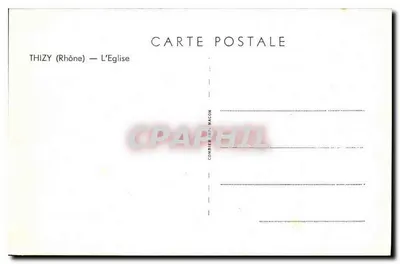 Thizy (Rhone) — A Igreja — Combier & Macon — Verso