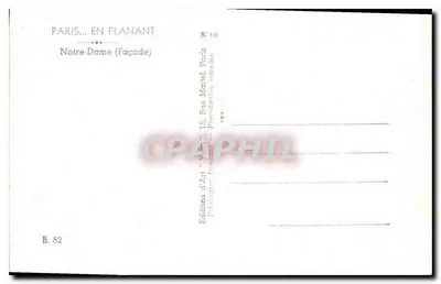 Notre-Dame w Paryżu — Façada — Wydawnictwo Sztuki 'Flanant' — Rewers