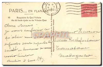 Bouquiniste du Quai Voltaire — Paris — Yvon 7 — Verso