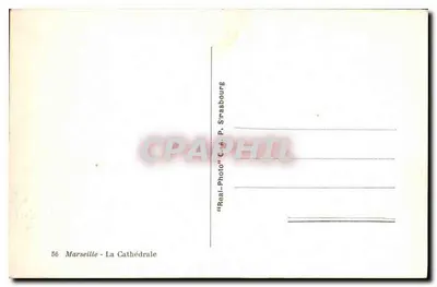 Marselha - A Catedral — editor 'Real-Photo' P. Sirasbour — Verso