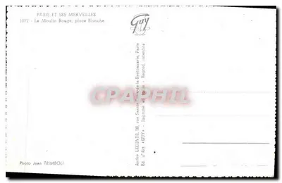 Le Moulin Rouge — place Blanche — Éd. Guy, n° 1072 — Verso