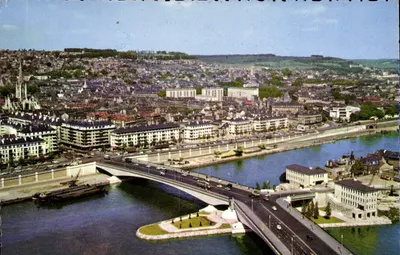Rouen (Seine-Maritime) — Widok na Most Corneille i Wyspę Lacroix — Wydawnictwo Victor-Hugo