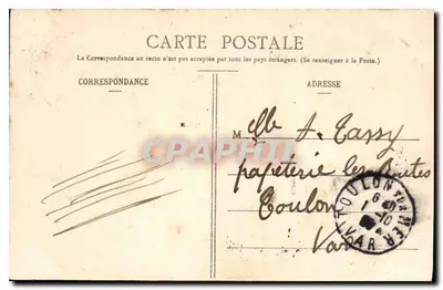 Marseille — Jardim e Palácio da Bolsa — Impr. Rauzins, n° 136 — Verso