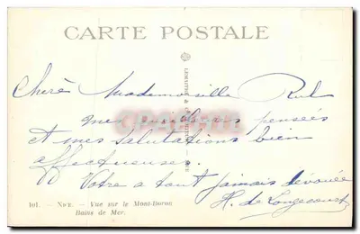 Nizza — Uitzicht op de Mont-Boron — Zeebaden — Uitgever LEMATTRE & CIE, n°101 — Achterkant