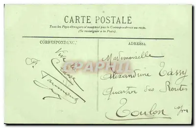 NICE — A Avenida Masséna — LL. — n° 1005 — Verso