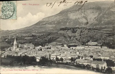 GAP - Vue générale — J. Payan, Grand Bazar Marseillais, édit. Gap - E. P. n°51