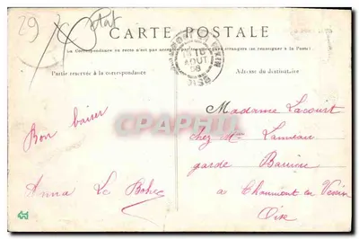 Rade de Morlaix — A Ilha Louet e o Castelo do Taureau — Coleção Viala — Verso