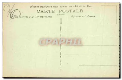 Morlaix — Chiesa di San Melaine e Torre Quadrata — G. Artaud, editore Nantes — Verso