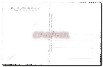 Morlaix — Praça Cornic e o Viaduto — A Cigalha — Verso