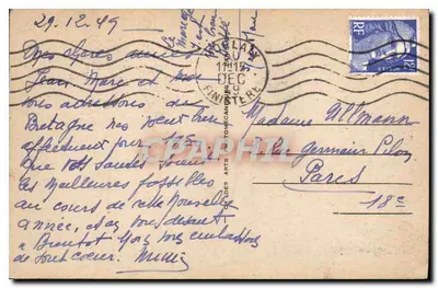 Morlaix — Widok z mostu — Wydawca: Les Arts des Tonneaux, nr 29 — Rewers