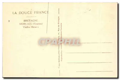 Morlaix — Vecchie Case — Edizioni d'Arte Yvon — Verso