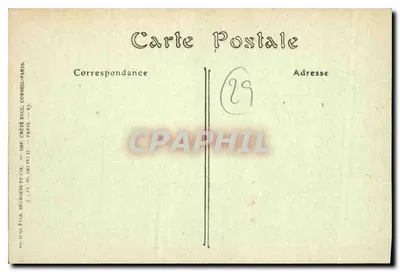 Morlaix — Perfil do Viaduto e Bairro de Santa Mélaïne — editor Impr. Géréé Succ. Corbel-Paris, n° 1017 — Verso