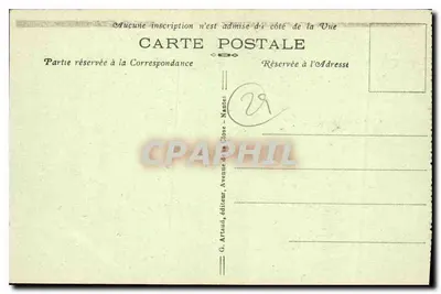 Morlaix — O Quai Tréguier, o fundo do Bassin e o Viaduc — G. Artaud, Nantes, n°45 — Verso