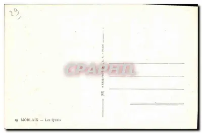 Morlaix — The Quays — Publisher R.P. Paris, no. 19 — Back