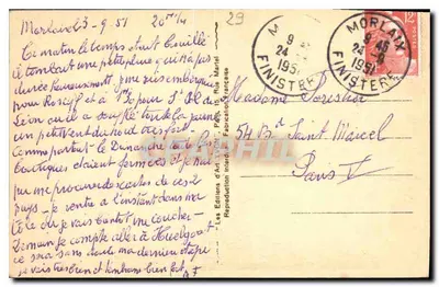 Morlaix — domy z XVI wieku, Place Thiers — A. Le Bars, 1922 — Rewers