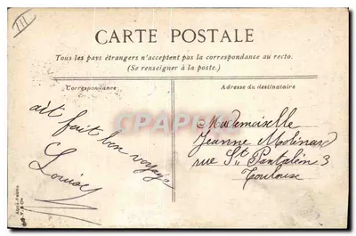 Marselha. O serviço do "Passage" no Vieux Port — editor V. A. Ch. n°57 — Verso
